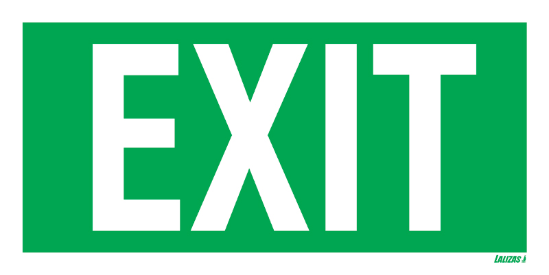 LALIZAS IMO SIGNS - Exit